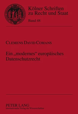 Abbildung von Comans | Ein «modernes» europäisches Datenschutzrecht | 1. Auflage | 2012 | beck-shop.de