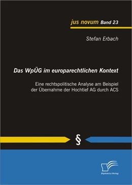 Abbildung von Erbach | Das WpÜG im europarechtlichen Kontext | 1. Auflage | 2012 | beck-shop.de