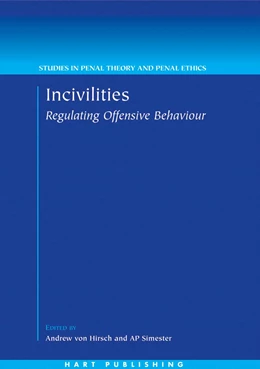 Abbildung von Simester / von Hirsch | Incivilities | 1. Auflage | 2006 | beck-shop.de