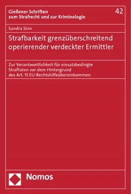 Abbildung von Sinn | Strafbarkeit grenzüberschreitend operierender verdeckter Ermittler | 1. Auflage | 2012 | beck-shop.de