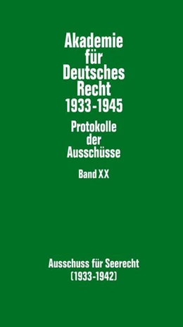 Abbildung von Schubert | Ausschuss für Seerecht (1933-1942) | 1. Auflage | 2012 | 20 | beck-shop.de