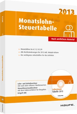 Abbildung von Monatslohn-Steuertabelle 2013 | 1. Auflage | 2013 | beck-shop.de