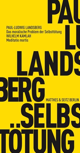 Abbildung von Landsberg / Zwierlein | Das moralische Problem der Selbsttötung | 1. Auflage | 2017 | beck-shop.de