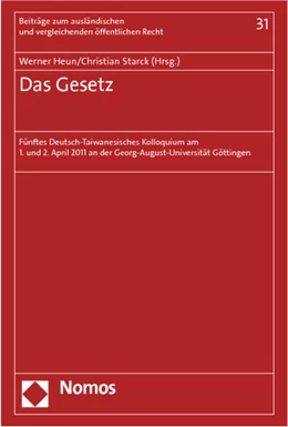 Abbildung von Heun / Starck | Das Gesetz | 1. Auflage | 2012 | 31 | beck-shop.de