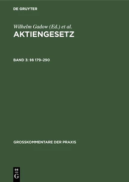 Abbildung von Assmann / Hopt | §§ 179–290 | 3. Auflage | 1973 | beck-shop.de
