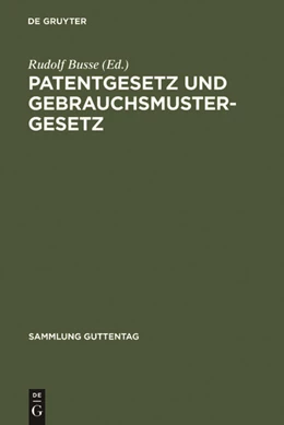 Abbildung von Busse | Patentgesetz und Gebrauchsmustergesetz | 2. Auflage | 1956 | 244 | beck-shop.de