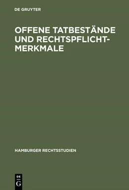 Abbildung von Roxin | Offene Tatbestände und Rechtspflichtmerkmale | 2. Auflage | 1970 | 47 | beck-shop.de