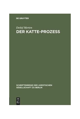 Abbildung von Merten | Der Katte-Prozeß | 1. Auflage | 1980 | 62 | beck-shop.de