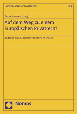 Abbildung von Janssen | Auf dem Weg zu einem Europäischen Privatrecht | 1. Auflage | 2012 | 41 | beck-shop.de