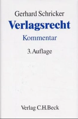 Abbildung von Schricker | Verlagsrecht | 3. Auflage | 2001 | beck-shop.de