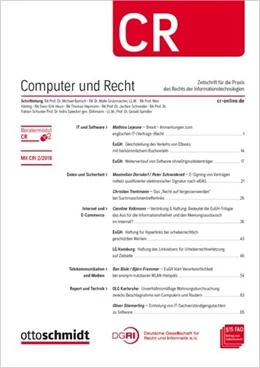 Abbildung von Computer und Recht • CR | 1. Auflage | 2025 | beck-shop.de