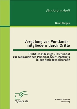 Abbildung von Bulgrin | Vergütung von Vorstandsmitgliedern durch Dritte | 1. Auflage | 2012 | beck-shop.de