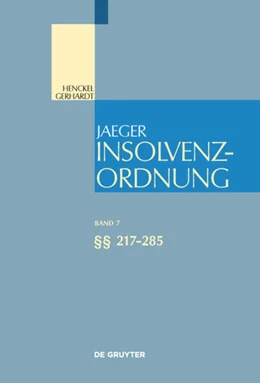 Abbildung von Jaeger | Insolvenzordnung, Band 7: §§ 217-285 | 1. Auflage | 2018 | beck-shop.de