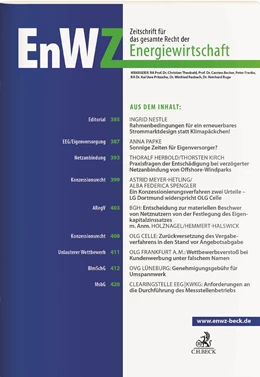 Abbildung von EnWZ • Zeitschrift für das gesamte Recht der Energiewirtschaft | 7. Auflage | 2025 | beck-shop.de