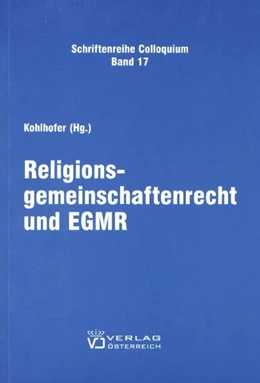 Abbildung von Kohlhofer | Religionsgemeinschaftenrecht und EGMR | 1. Auflage | 2009 | 17 | beck-shop.de