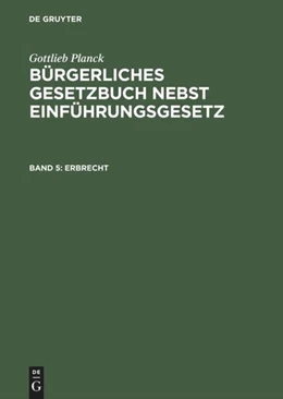 Abbildung von Erbrecht | 1. Auflage | 1902 | beck-shop.de
