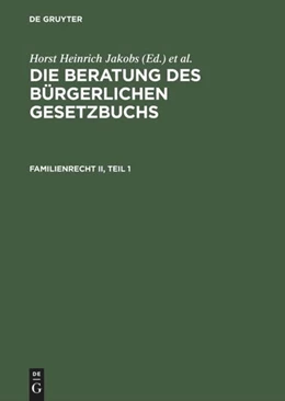 Abbildung von Jakobs / Schubert | Familienrecht II | 1. Auflage | 1989 | beck-shop.de