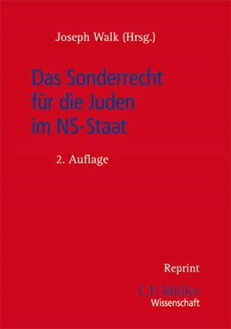 Abbildung von Walk (Hrsg.) | Das Sonderrecht für die Juden im NS-Staat | 2. Auflage | 2013 | beck-shop.de