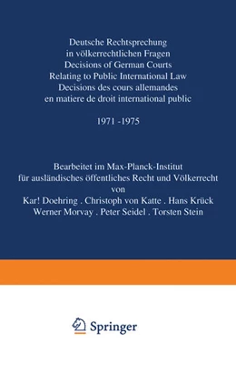 Abbildung von Deutsche Rechtsprechung in völkerrechtlichen Fragen | 1. Auflage | 2011 | beck-shop.de