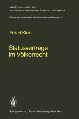 Abbildung von Klein | Statusverträge im Völkerrecht | 1. Auflage | 2012 | 76 | beck-shop.de