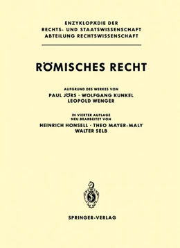 Abbildung von Jörs / Kunkel | Römisches Recht | 4. Auflage | 2011 | beck-shop.de