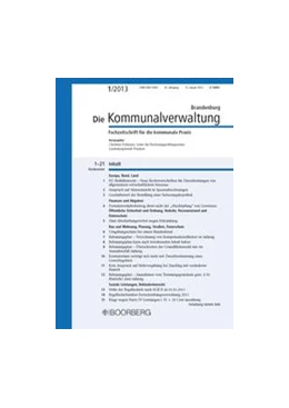 Abbildung von Die Kommunalverwaltung Brandenburg | 29. Auflage | 2025 | beck-shop.de