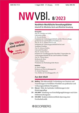 Abbildung von Nordrhein-Westfälische Verwaltungsblätter (NWVBl.) | 32. Auflage | 2025 | beck-shop.de