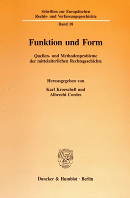 Abbildung von Kroeschell / Cordes | Funktion und Form. | 1. Auflage | 1996 | beck-shop.de