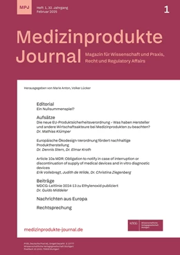 Abbildung von Medizinprodukte Journal | 25. Auflage | 2025 | beck-shop.de