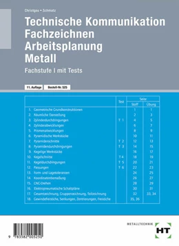 Abbildung von Christgau / Schmatz | Technische Kommunikation - Fachzeichnen, Arbeitsplanung - Metall | 1. Auflage | 2009 | beck-shop.de