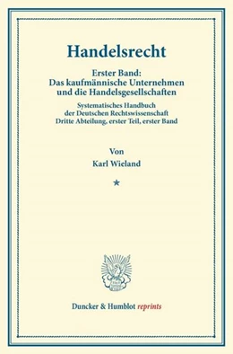 Abbildung von Wieland / Binding | Handelsrecht | 1. Auflage | 2013 | beck-shop.de