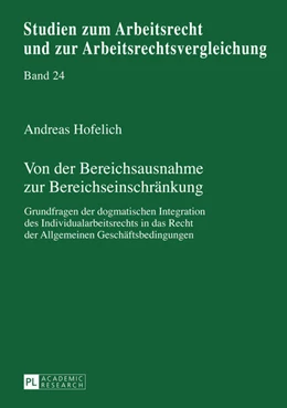 Abbildung von Hofelich | Von der Bereichsausnahme zur Bereichseinschränkung | 1. Auflage | 2013 | 24 | beck-shop.de