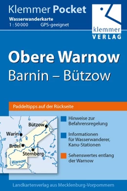 Abbildung von Klemmer | Klemmer Pocket Wasserwanderkarte Obere Warnow, Barnin ? Bützow 1 : 50 000 | 1. Auflage | 2013 | beck-shop.de