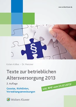 Abbildung von Meissner / Kisters-Kölkes (Hrsg.) | Texte zur betrieblichen Altersversorgung 2013 | 2. Auflage | 2013 | beck-shop.de