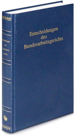 Abbildung von Entscheidungen des Bundesarbeitsgerichts (BAGE Register Bd. 101-125) | 1. Auflage | 2009 | beck-shop.de