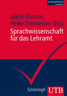 Abbildung von Ossner / Zinsmeister | Sprachwissenschaft für das Lehramt | 1. Auflage | 2014 | beck-shop.de