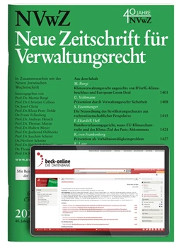 Abbildung von NVwZ • Neue Zeitschrift für Verwaltungsrecht + NVwZ-RR • Rechtsprechungs-Report Verwaltungsrecht | 31. Auflage | 2025 | beck-shop.de