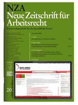 Abbildung von NZA • Neue Zeitschrift für Arbeitsrecht | 35. Auflage | 2025 | beck-shop.de