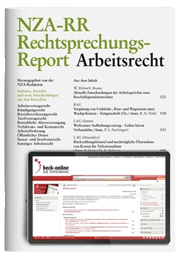 Abbildung von NZA-RR • Rechtsprechungs-Report Arbeitsrecht | 23. Auflage | 2025 | beck-shop.de