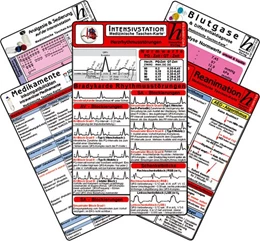 Abbildung von Intensiv-Station Karten-Set - Analgesie & Sedierung, Blutgase & Differentialdiagnose, Herzrhythmusstörungen, Inkompatibilitäten intravenöser Medikamente, Reanimation | 1. Auflage | 2014 | beck-shop.de