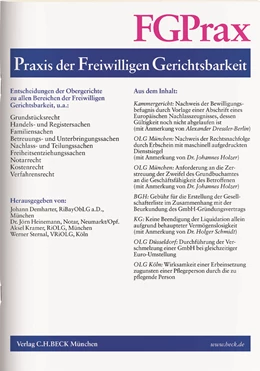 Abbildung von FGPrax • Praxis der Freiwilligen Gerichtsbarkeit | 24. Auflage | 2025 | beck-shop.de