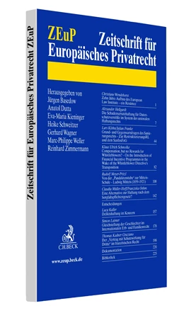 Abbildung von ZEuP • Zeitschrift für Europäisches Privatrecht | 26. Auflage | 2025 | beck-shop.de