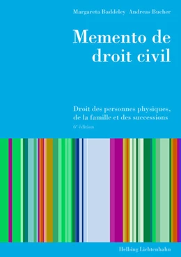 Abbildung von Baddeley / Bucher | Memento de droit civil | 6. Auflage | 2014 | beck-shop.de