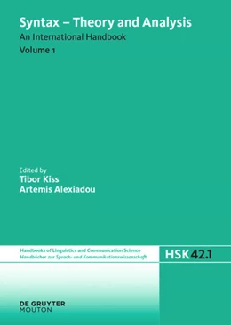 Abbildung von Kiss / Alexiadou | Syntax - Theory and Analysis. Volume 1 | 1. Auflage | 2015 | beck-shop.de