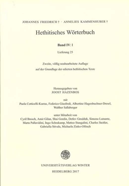 Abbildung von Friedrich / Kammenhuber | Hethitisches Wörterbuch / Band IV: I | 2. Auflage | 2016 | beck-shop.de