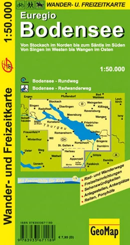 Abbildung von Bodensee 1 : 50 000. Wander- und Freizeitkarte | 5. Auflage | 2014 | beck-shop.de