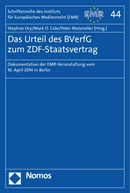 Abbildung von Ory / Cole | Das Urteil des BVerfG zum ZDF-Staatsvertrag | 1. Auflage | 2014 | 44 | beck-shop.de