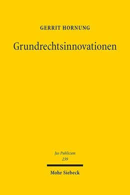 Abbildung von Hornung | Grundrechtsinnovationen | 1. Auflage | 2015 | 239 | beck-shop.de