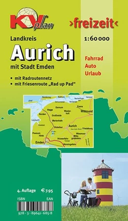 Abbildung von Aurich Landkreis, KVplan, Radkarte/Freizeitkarte, 1:60.000 | 4. Auflage | 2015 | beck-shop.de