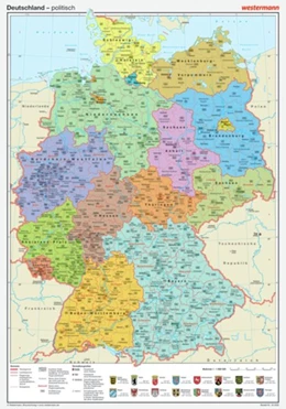 Abbildung von Posterkarten Geographie: Deutschland: politisch | 1. Auflage | | beck-shop.de